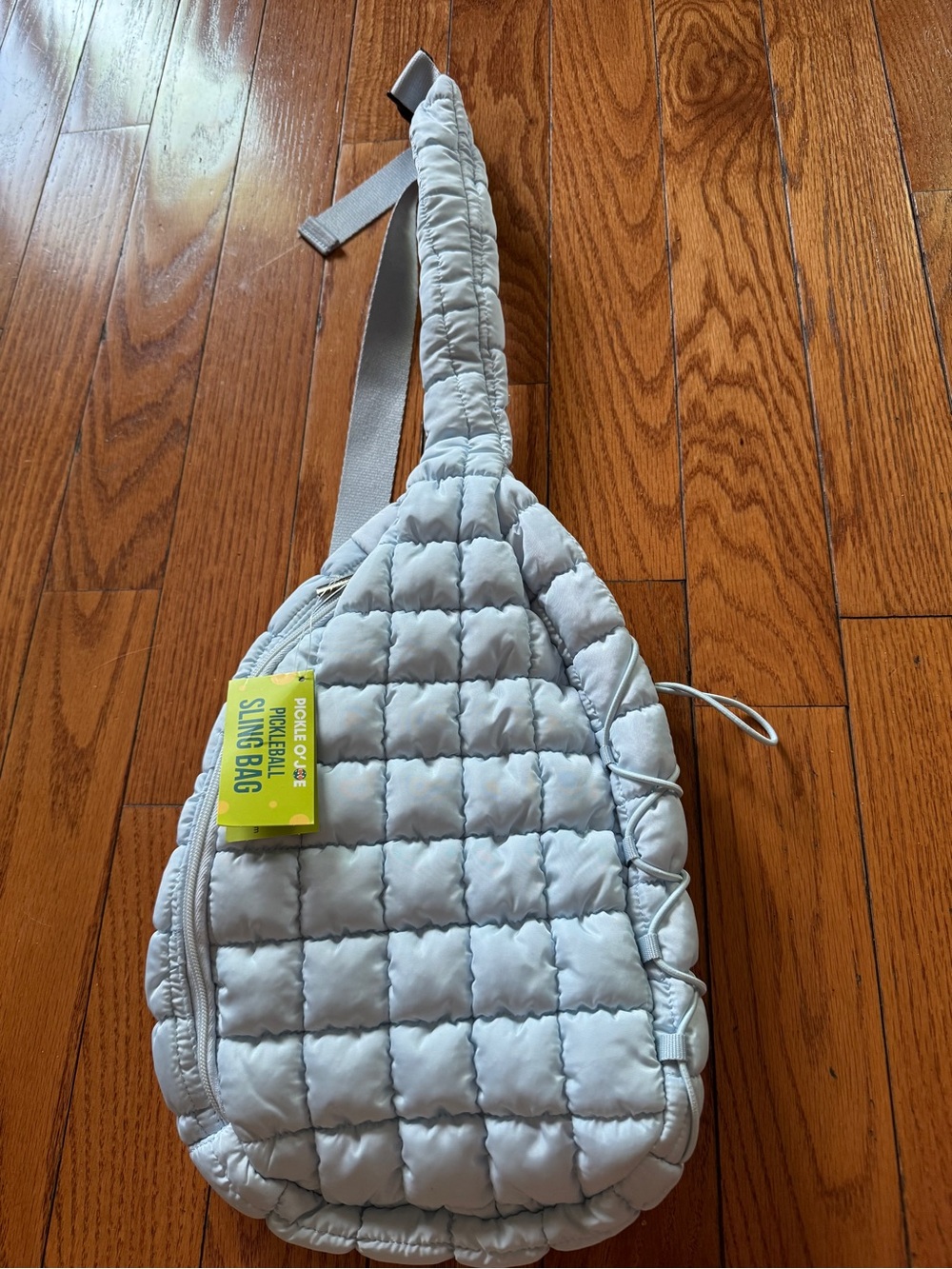 SLNY Light Gray Quilted Sling Bag